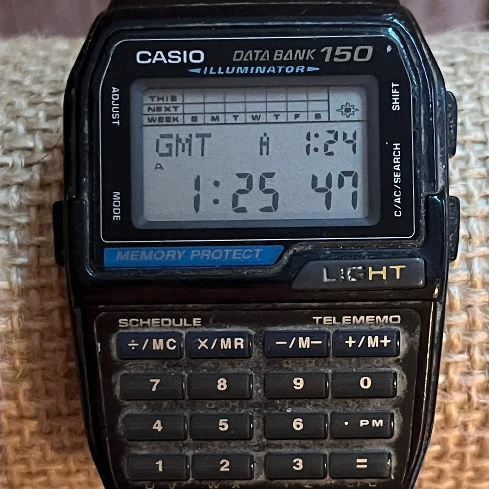 Casio DBC-310 Databank 300 Module 1478 Vintage Digital Calculator Watch